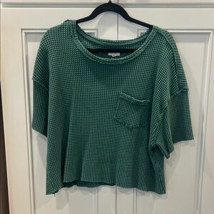 Pilcro green Waffle Knit Women’s Top